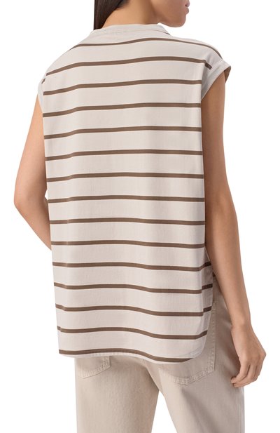 Хлопковая футболка BRUNELLO CUCINELLI, арт. ML908HD420, фото 4