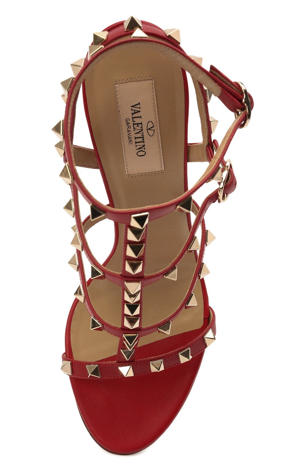 Кожаные босоножки rockstud VALENTINO красного цвета по цене 76850 руб., арт. LW1S0A27/V0D, фото 6 Кожаные босоножки rockstud VALENTINO, арт. LW1S0A27/V0D, фото 6