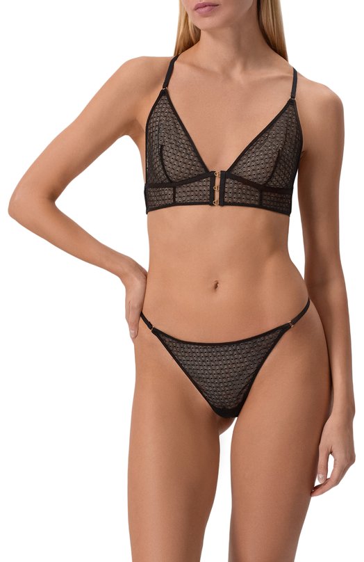 Комплект из бюстгальтера и трусов-стрингов Aubade P080E-5 Чёрный  P080E-5 Фото 2