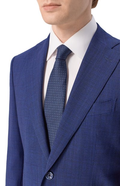 Мужской галстук из шелка и льна ZILLI, арт. CRAV02M0617VMDG00