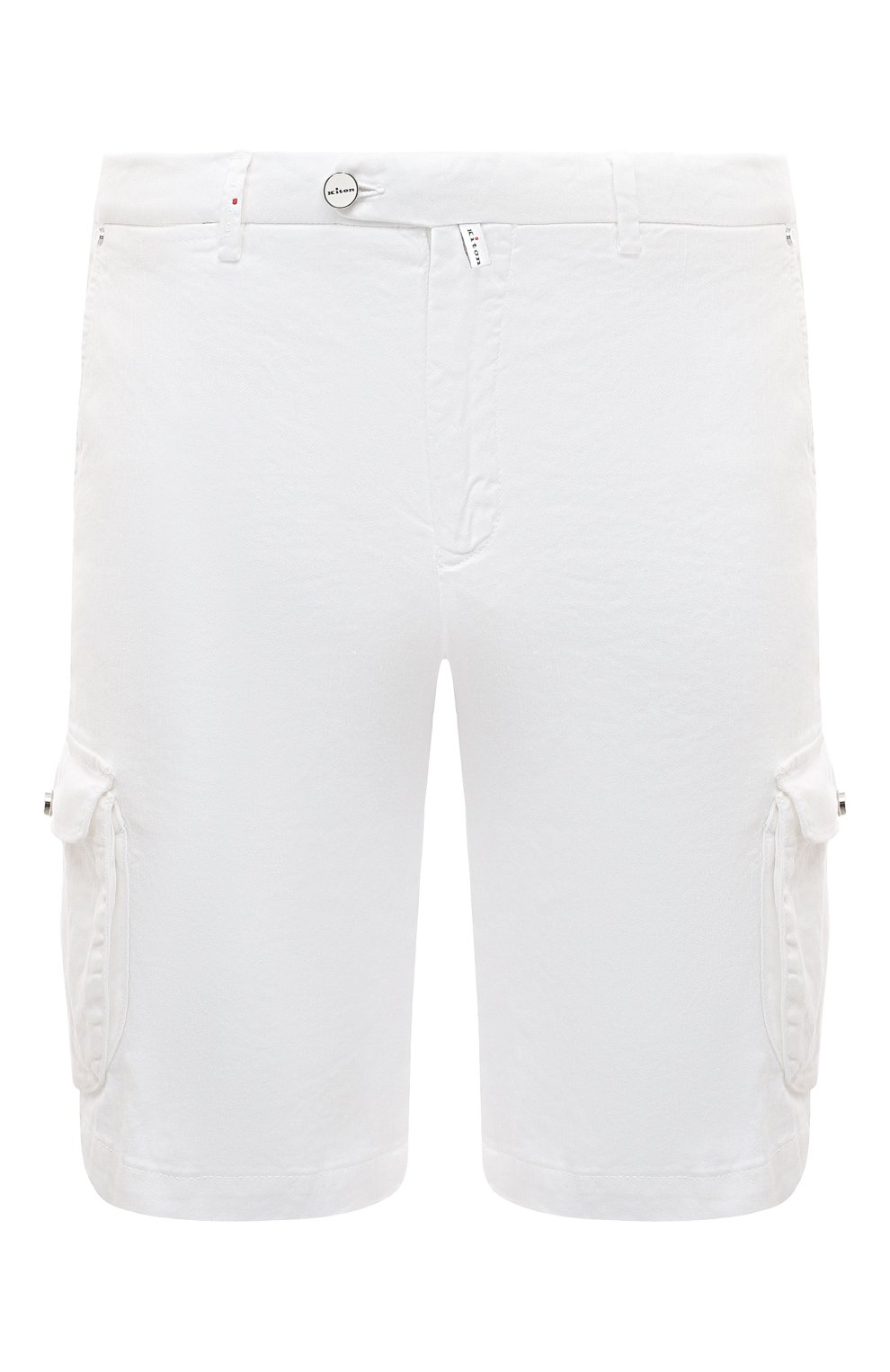 Шорты изо льна и хлопка KITON белого цвета по цене 84350 руб., арт. UFPPBK0604D, фото 1 Шорты изо льна и хлопка KITON, арт. UFPPBK0604D, фото 1