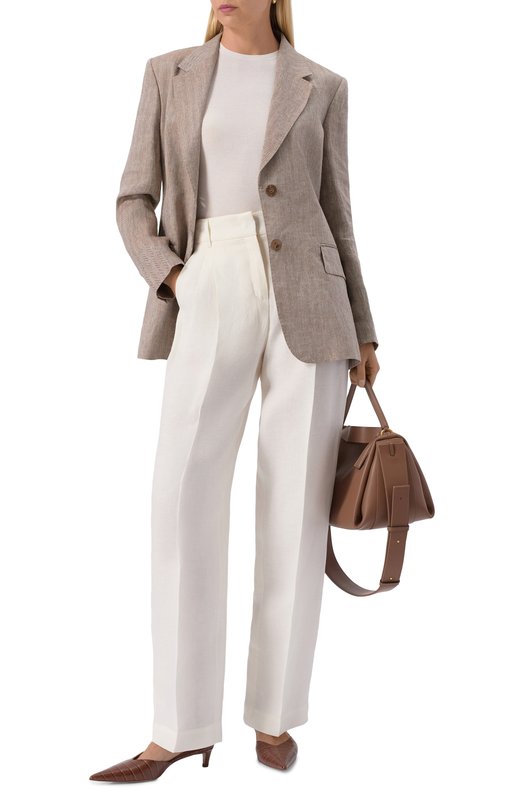 Льняной жакет Max Mara Studio TES0 Бежевый  TES0 Фото 2
