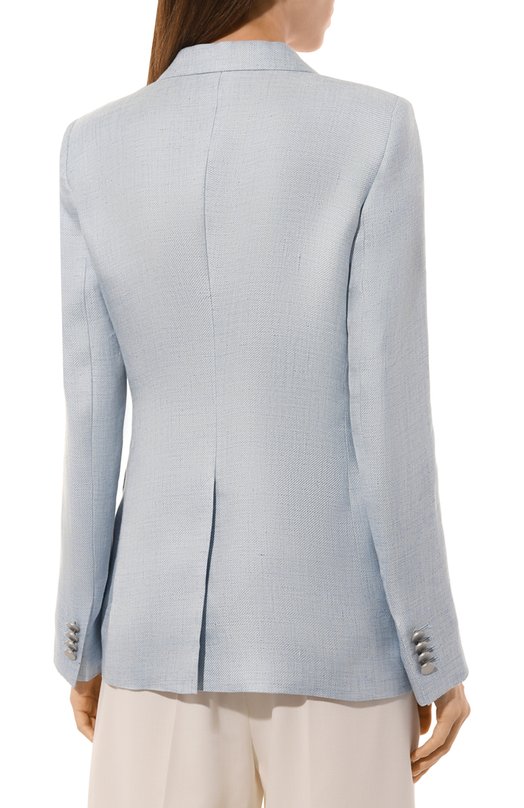 Жакет изо льна и вискозы Tagliatore 0205 J-PARIGI10B/H70016/I1213 Голубой  J-PARIGI10B/H70016/I1213 Фото 4
