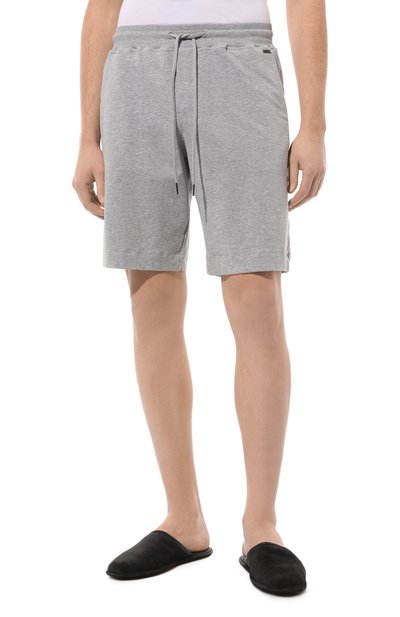 Хлопковые шорты HANRO серого цвета по цене 14920 руб., арт. 075070., фото 3 Хлопковые шорты HANRO, арт. 075070., фото 3