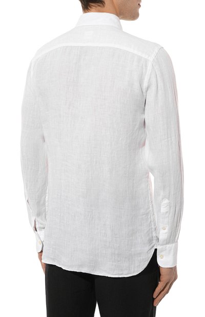 Льняная рубашка 120% LINO белого цвета по цене 25050 руб., арт. 31ALIM1311/0000115/000, фото 4 Льняная рубашка 120% LINO, арт. 31ALIM1311/0000115/000, фото 4