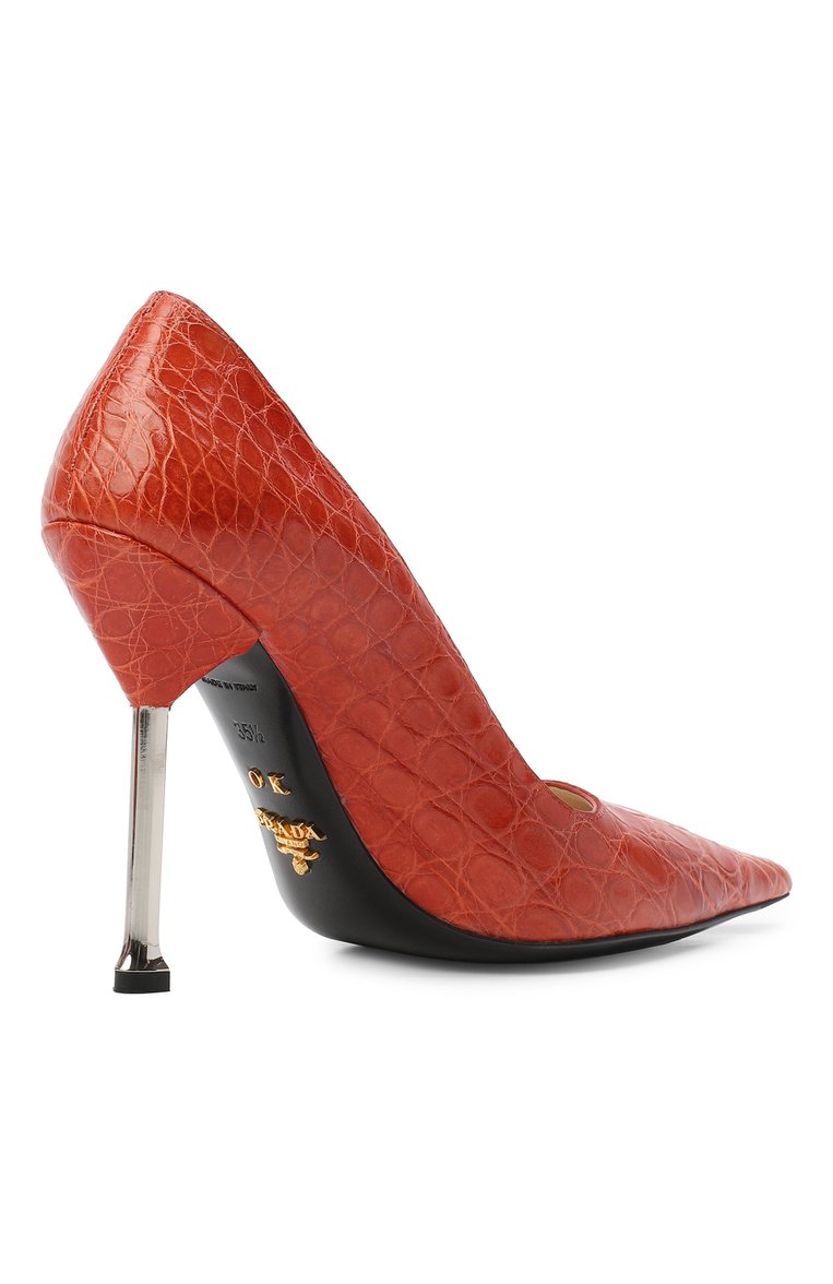 Кожаные туфли из каймана PRADA, арт. 1I831D-3C2M-F0D08, фото 3