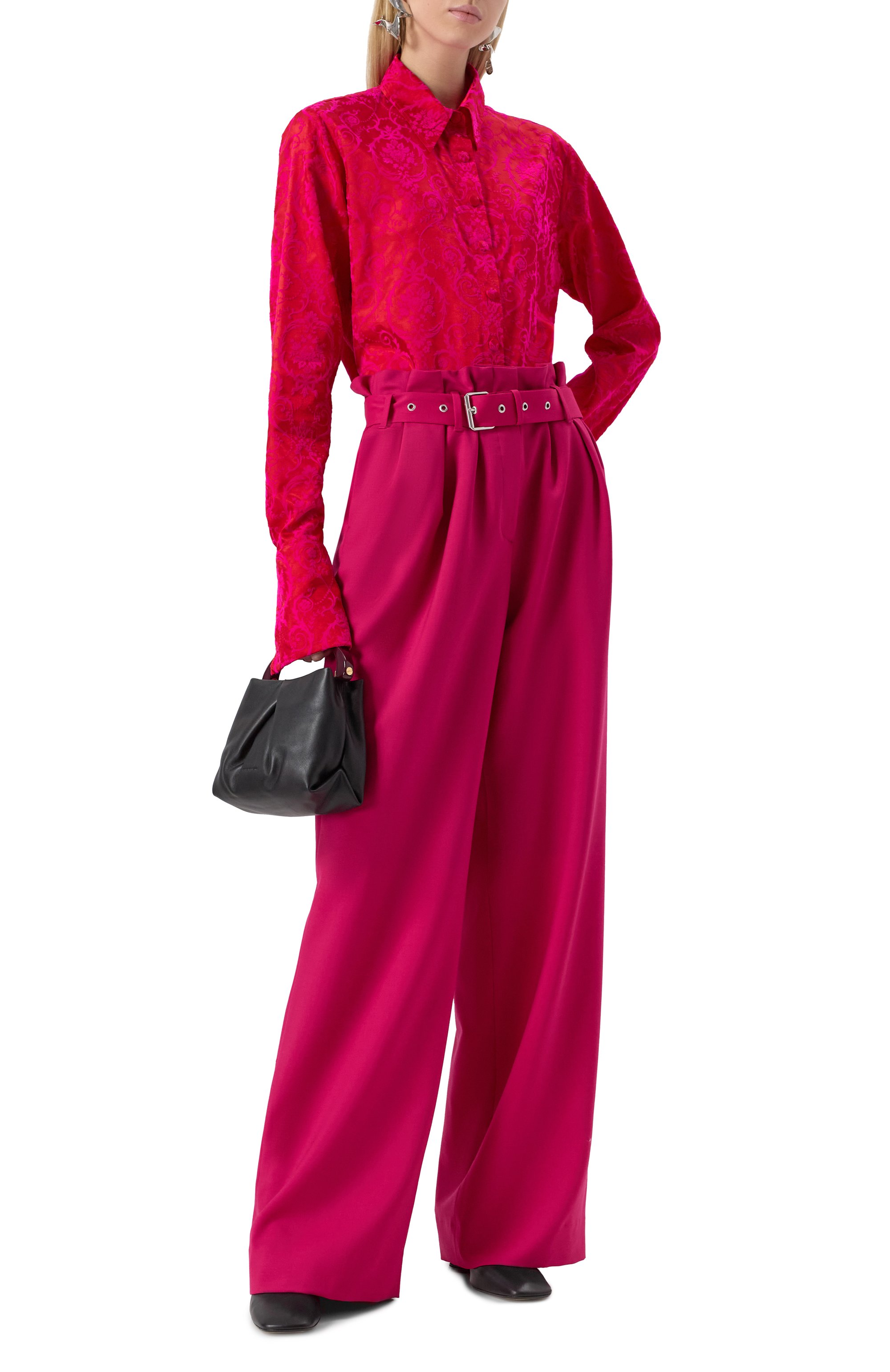 Шерстяные брюки DRIES VAN NOTEN фуксия цвета по цене 108500 руб., арт. 251-010926-1381, фото 2 Шерстяные брюки DRIES VAN NOTEN, арт. 251-010926-1381, фото 2