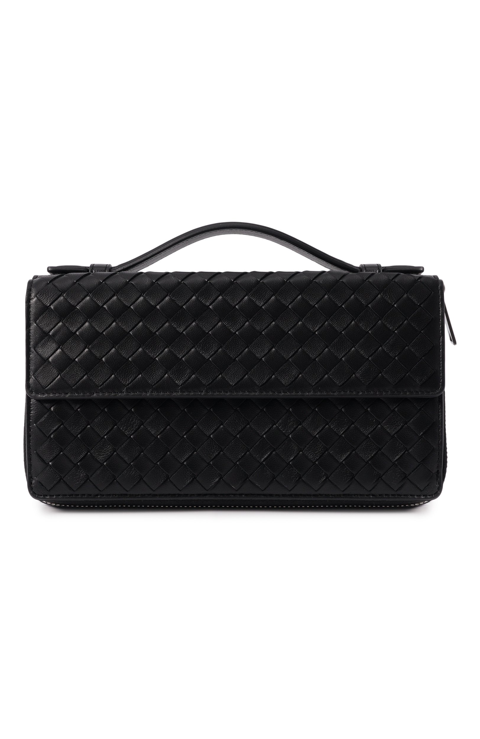 Кожаное портмоне BOTTEGA VENETA черного цвета по цене 171500 руб., арт. 876094/V6T01, фото 1 Кожаное портмоне BOTTEGA VENETA, арт. 876094/V6T01, фото 1