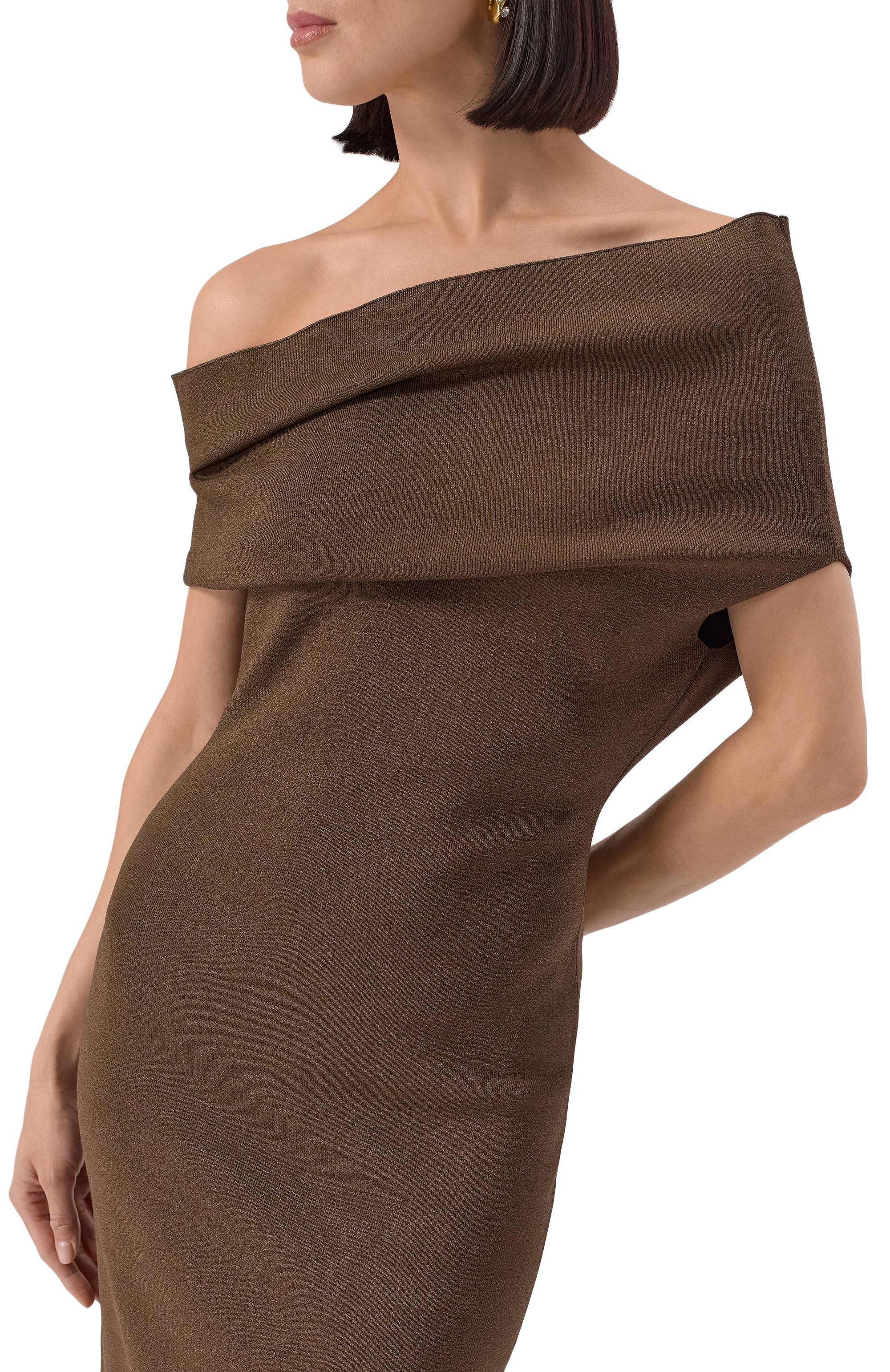 Платье ARMARIUM коричневого цвета по цене 150500 руб., арт. ARMFWKD01/V009, фото 5 Платье ARMARIUM, арт. ARMFWKD01/V009, фото 5