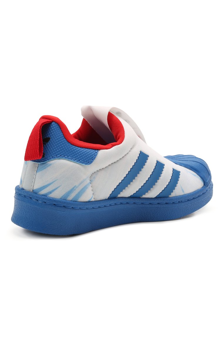 Детские кеды superstar 360 ADIDAS ORIGINALS белого цвета, арт. FX4879 | Фото 3 (Материал внутренний: Текстиль; Материал внешний: Текстиль; Региональные ограничения белый список (Axapta Mercury): RU; Мальчики Кросс-КТ: Обувь-низкие; Тематический товар: Marvel; Нос: Не проставлено)