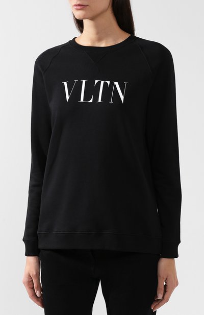 Хлопковый пуловер с круглым вырезом и логотипом бренда VALENTINO, арт. QB3MF04S41A, фото 3