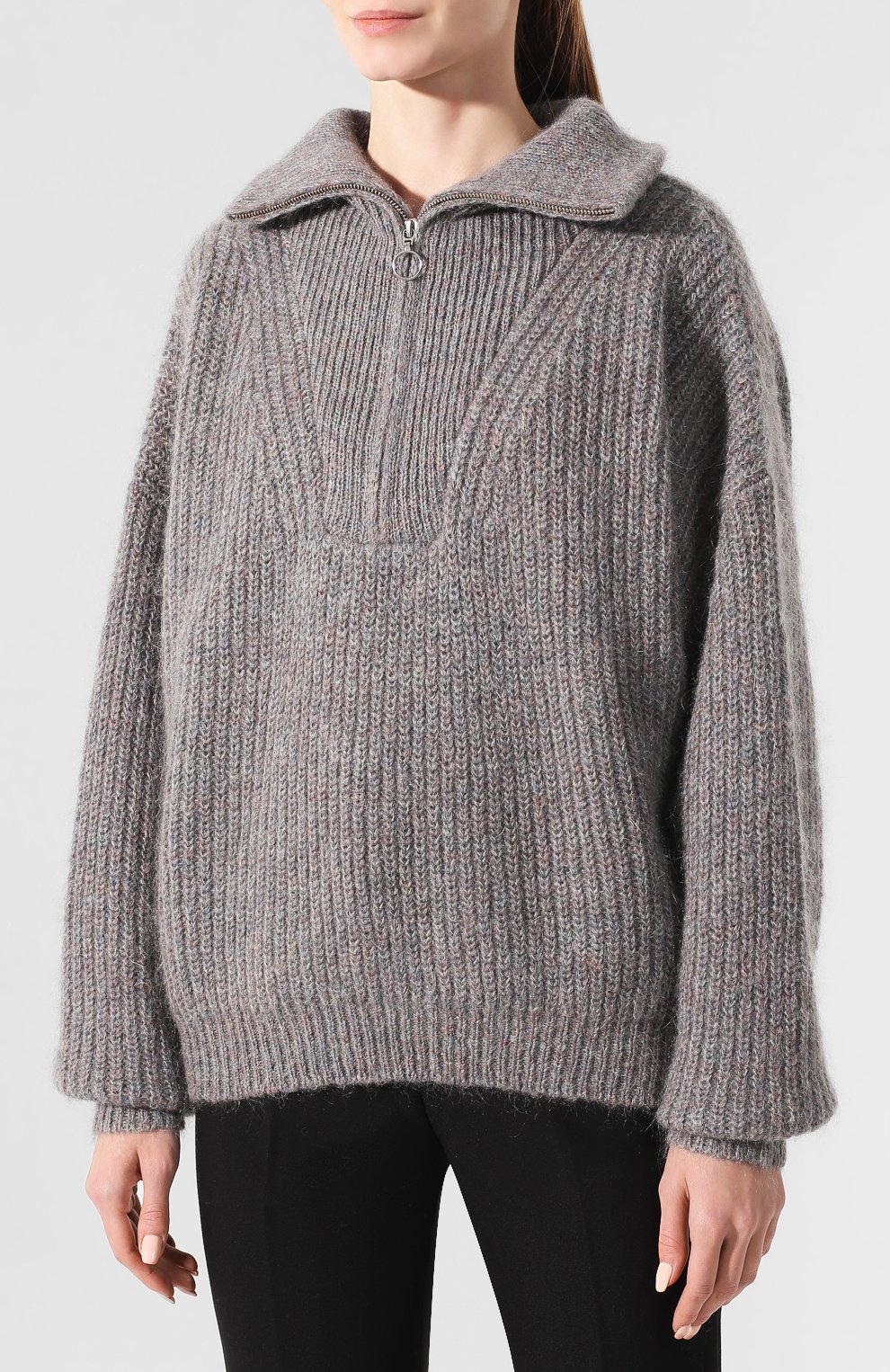 Свитер ISABEL MARANT ETOILE серого цвета по цене 33850 руб., арт. PU1109-19A064E/MYCLAN, фото 3 Свитер ISABEL MARANT ETOILE, арт. PU1109-19A064E/MYCLAN, фото 3