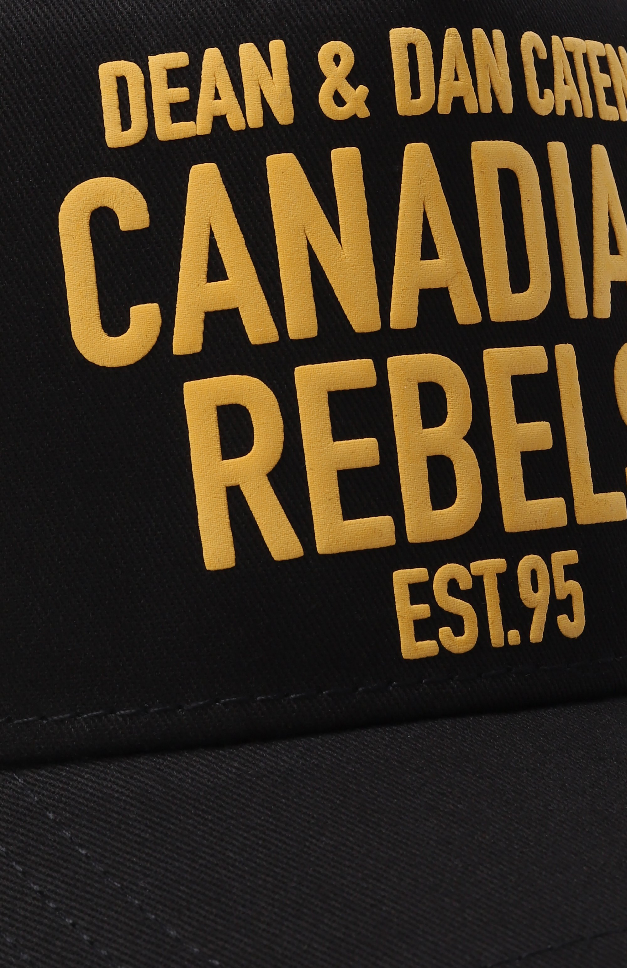 Хлопковая бейсболка DSQUARED2 черного цвета по цене 29600 руб., арт. BCM0965/05C00001, фото 3 Хлопковая бейсболка DSQUARED2, арт. BCM0965/05C00001, фото 3