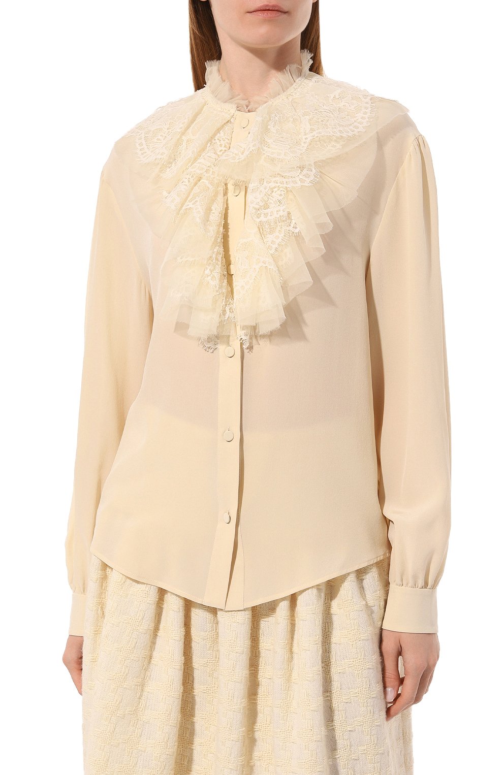 Шелковая блузка GUCCI, арт. 595155 ZAAOG, фото 3