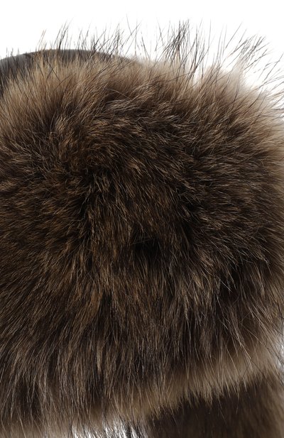 Кожаная шапка-ушанка с мехом енота VICTORIA KUSENKOVA, арт. 338508049159, фото 3