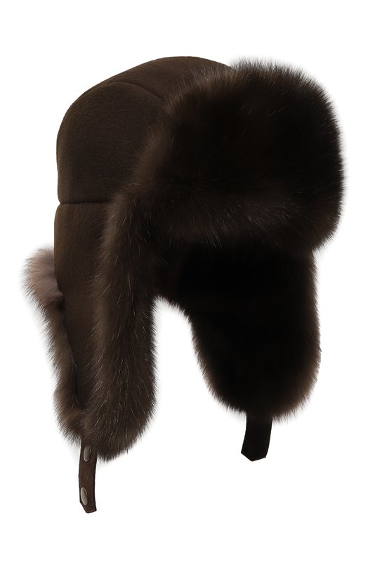 Шапка-ушанка Майкл из меха соболя FurLand 0201414210015100022 Коричневый 0201414210015100022