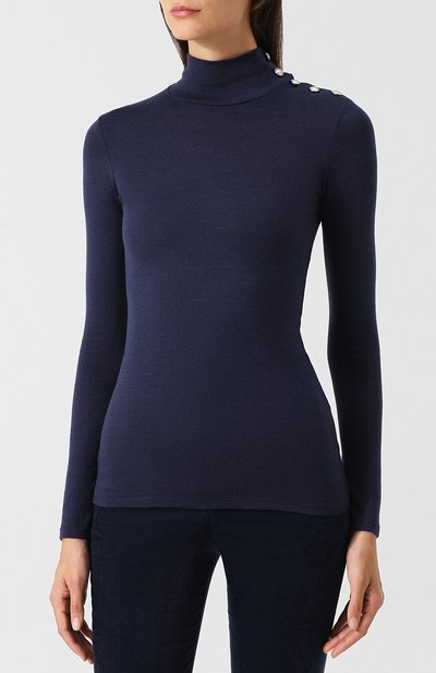 Однотонная водолазка из смеси шерсти и хлопка BALMAIN, арт. 148520/J011, фото 3