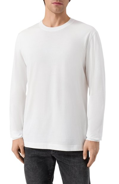 Хлопковый лонгслив DOLCE & GABBANA белого цвета по цене 52150 руб., арт. G8PV0T/FU7EQ, фото 3 Хлопковый лонгслив DOLCE & GABBANA, арт. G8PV0T/FU7EQ, фото 3