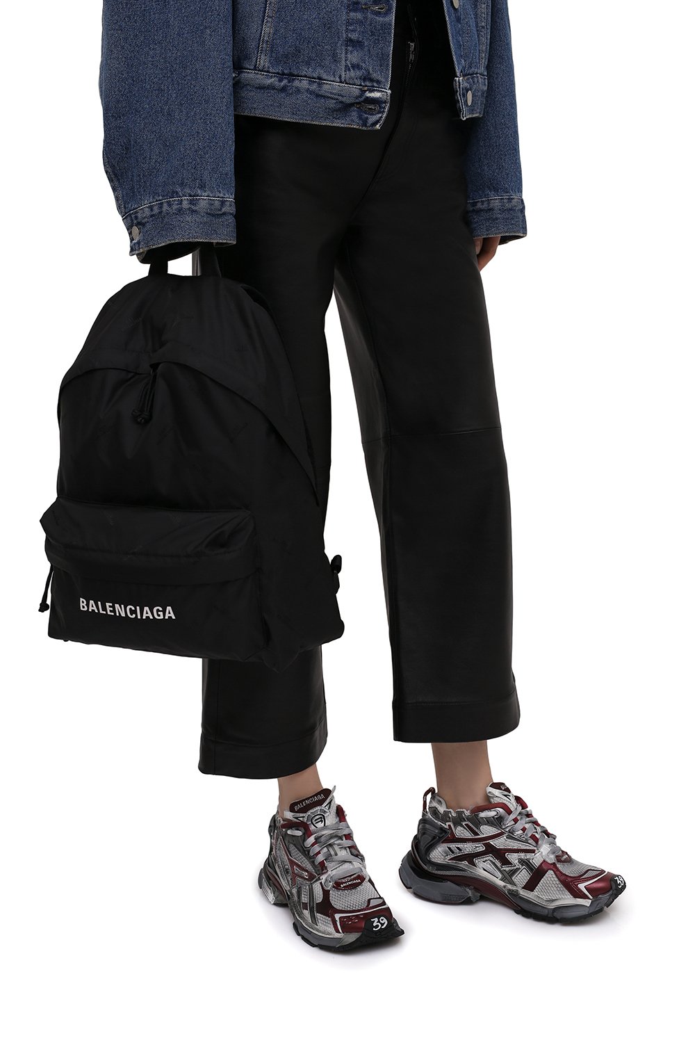 Комбинированные кроссовки runner BALENCIAGA серого цвета по цене 106500 руб., арт. 677402/W3RB3, фото 3 Комбинированные кроссовки runner BALENCIAGA, арт. 677402/W3RB3, фото 3