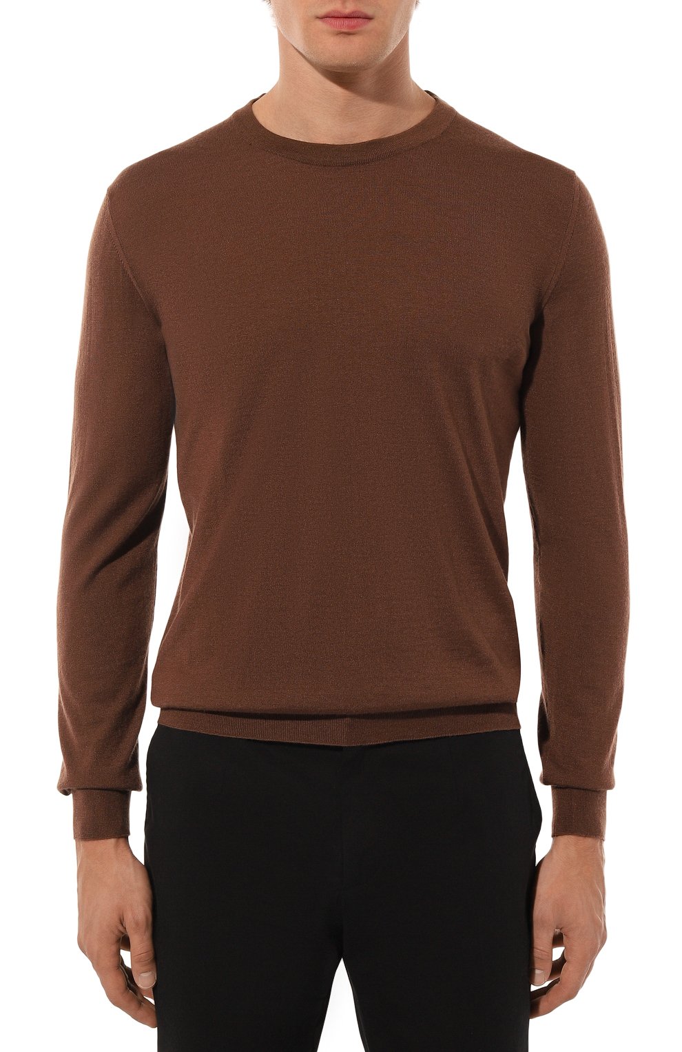 Джемпер из кашемира и шелка KITON коричневого цвета по цене 216000 руб., арт. UMKXX02455, фото 3 Джемпер из кашемира и шелка KITON, арт. UMKXX02455, фото 3