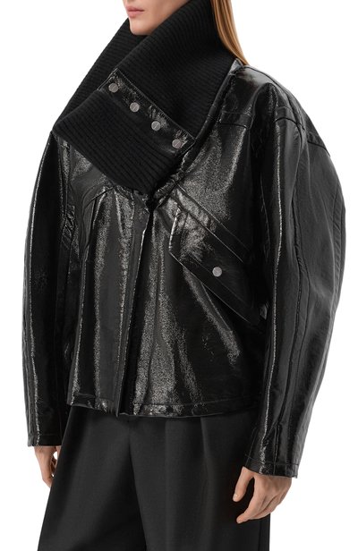 Хлопковое полупальто LANVIN черного цвета по цене 415500 руб., арт. RW-C00023-6378-A26, фото 3 Хлопковое полупальто LANVIN, арт. RW-C00023-6378-A26, фото 3