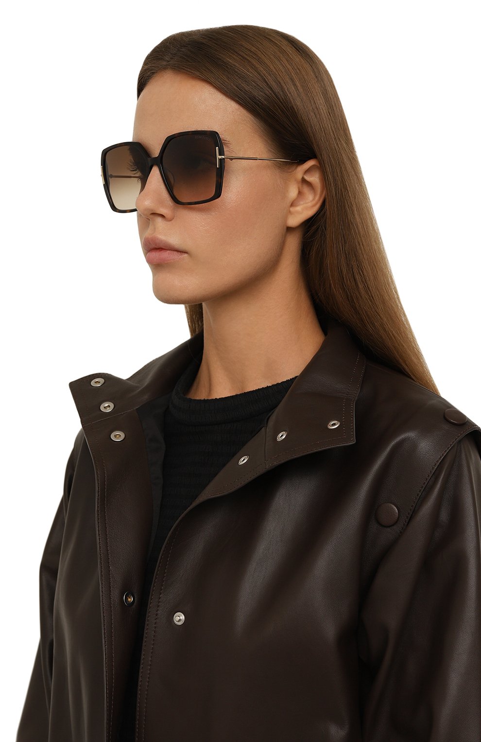 Солнцезащитные очки TOM FORD коричневого цвета по цене 63800 руб., арт. TF1039 52F, фото 2 Солнцезащитные очки TOM FORD, арт. TF1039 52F, фото 2