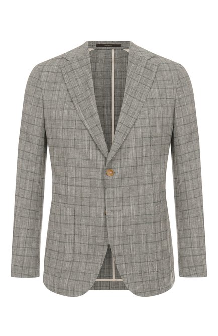 Мужской пиджак из хлопка и шерсти  WINDSOR зеленого цвета, арт. 13 GI0RN0 10019056/30045435 | Фото 1 (Длина (для топов): Стандартные; Рукава: Длинные; Материал внешний: Хлопок; Автоматизация состава: Проставлено; Автоматизация ТО: Проставлено)