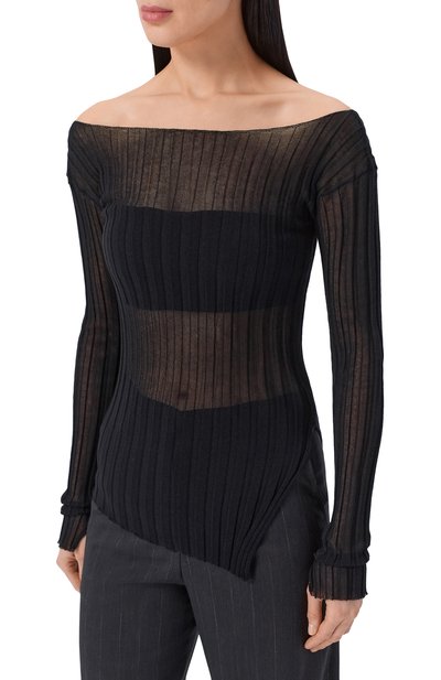 Хлопковый пуловер ISABEL BENENATO черного цвета по цене 39300 руб., арт. DK140S26, фото 3 Хлопковый пуловер ISABEL BENENATO, арт. DK140S26, фото 3