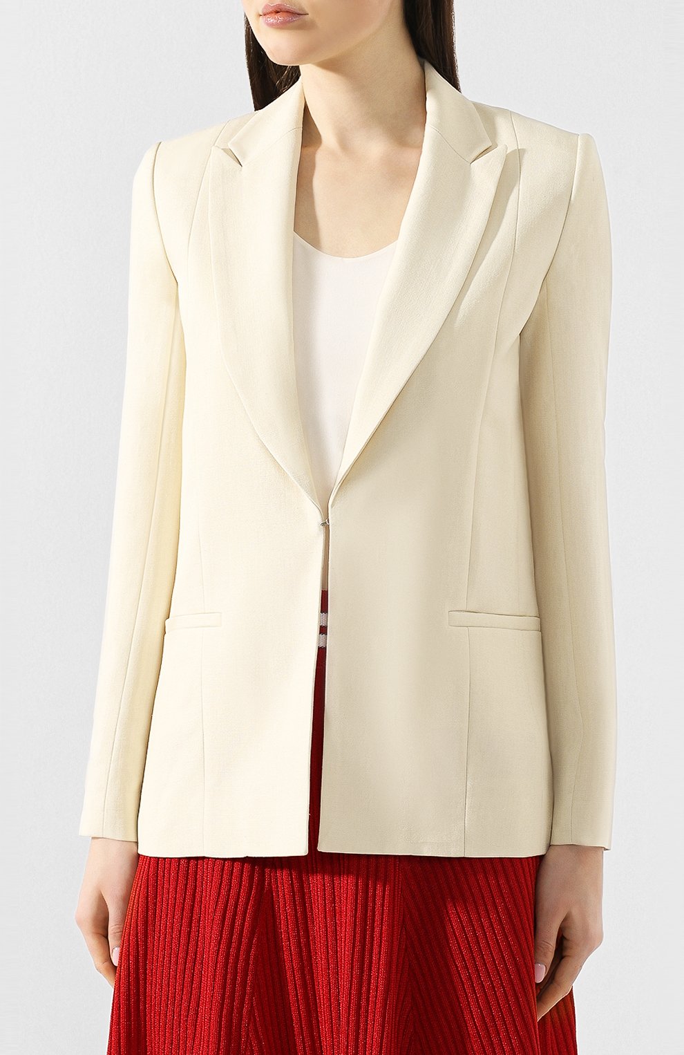 Жакет из смеси вискозы и льна VICTORIA, VICTORIA BECKHAM, арт. JKVV 077 SS19 VISC0SE LINEN BLEND, фото 3