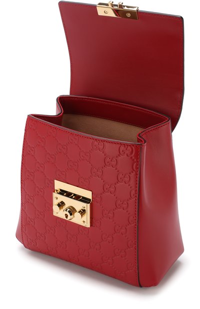 Рюкзак padlock signature GUCCI красного цвета по цене 238000 руб., арт. 498194/0DM1G, фото 4 Рюкзак padlock signature GUCCI, арт. 498194/0DM1G, фото 4