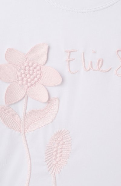 Хлопковая футболка ELIE SAAB JUNIOR, арт. EFTS009 TS0029, фото 3