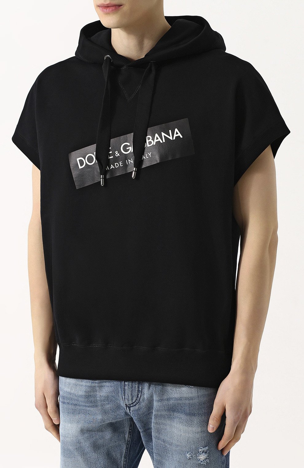 Хлопковое худи с короткими рукавами DOLCE & GABBANA, арт. G9KR6T/FU7DU, фото 3