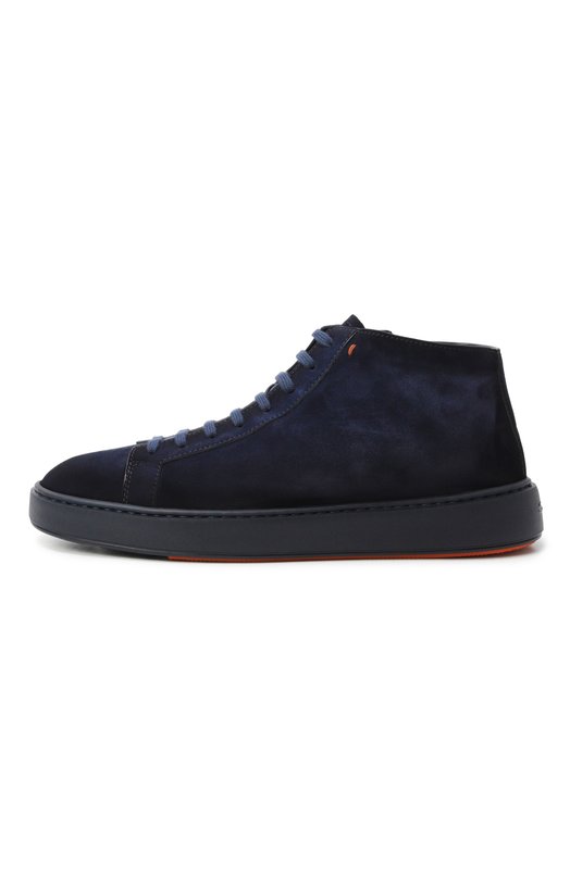 Замшевые кеды Cleanic Santoni MBCG221410CAKA0L Синий  MBCG221410CAKA0L Фото 4
