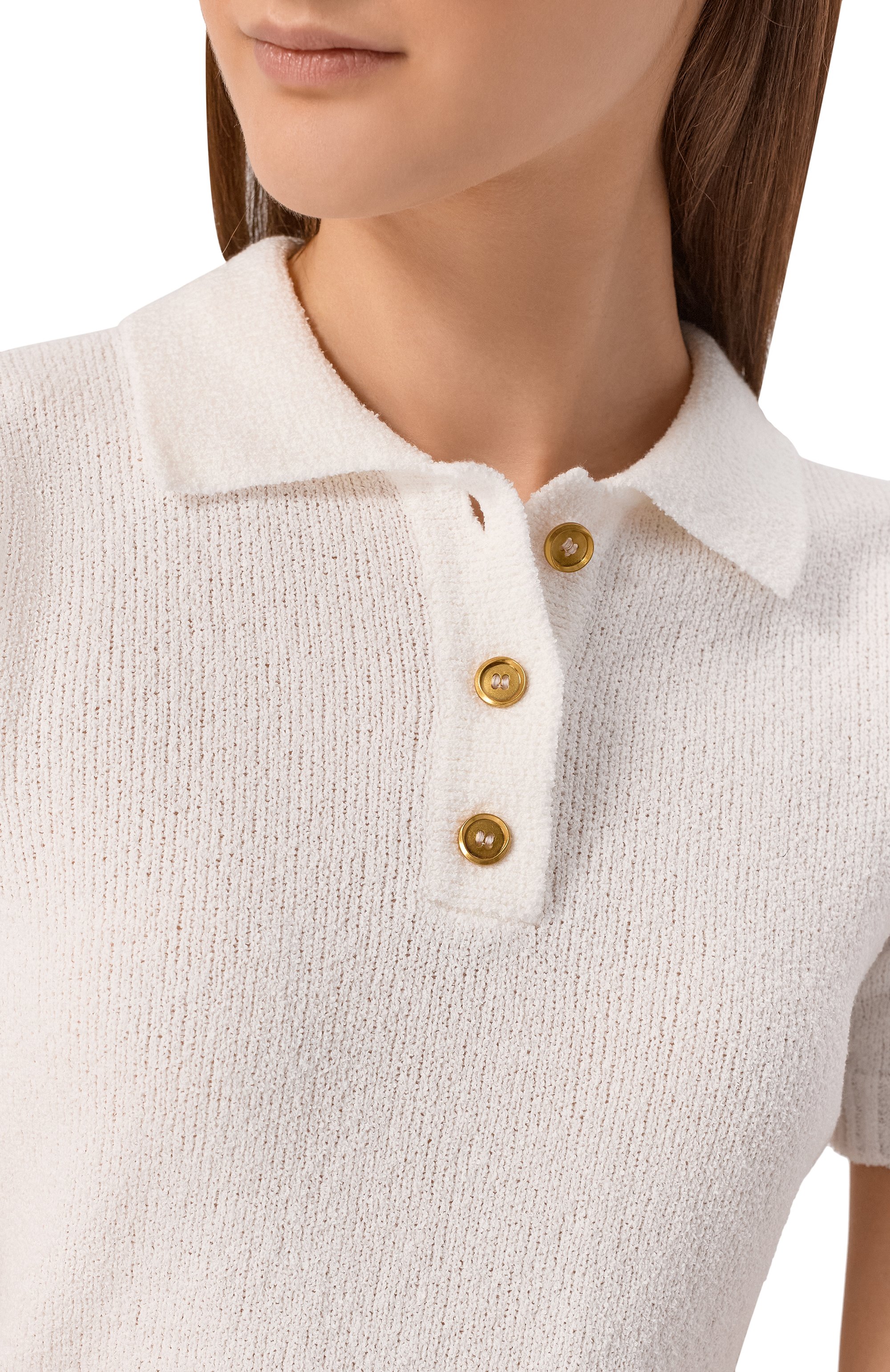 Хлопковое поло GRAN SASSO белого цвета по цене 29950 руб., арт. 23256/22156, фото 5 Хлопковое поло GRAN SASSO, арт. 23256/22156, фото 5