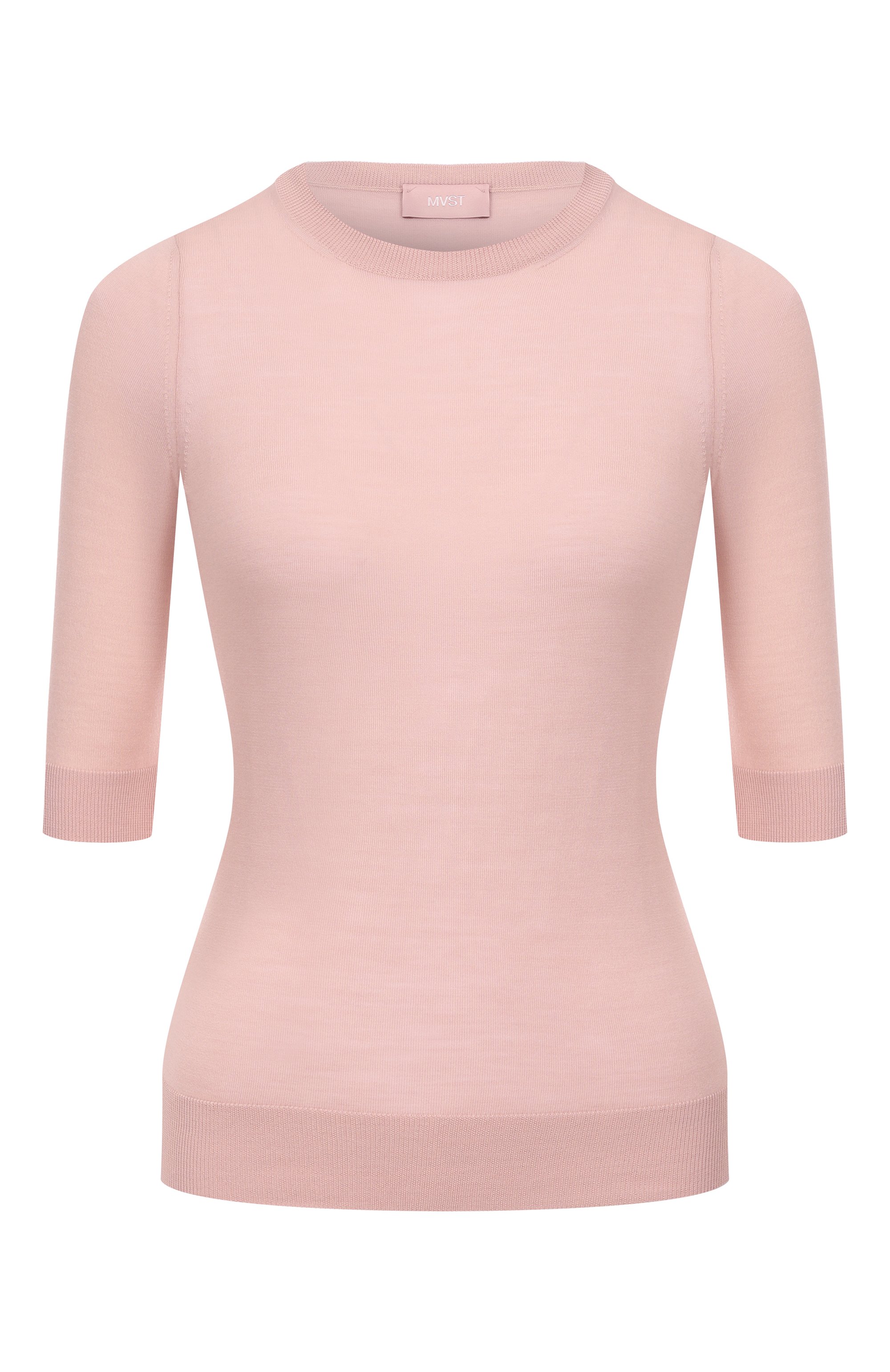 Шерстяной пуловер MVST светло-розового цвета по цене 135500 руб., арт. M0-M25.1MW.K403/34-48, фото 1 Шерстяной пуловер MVST, арт. M0-M25.1MW.K403/34-48, фото 1
