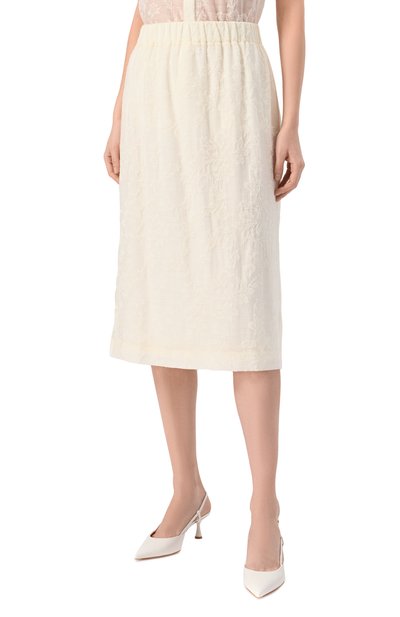 Юбка SEVEN LAB кремового цвета по цене 15440 руб., арт. SSV.34.116.605, фото 3 Юбка SEVEN LAB, арт. SSV.34.116.605, фото 3