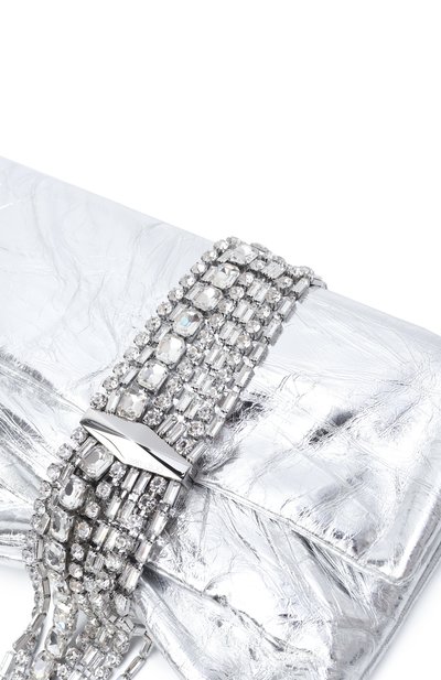 Клатч zandra JIMMY CHOO серебряного цвета по цене 193000 руб., арт. ZANDRABYN, фото 3 Клатч zandra JIMMY CHOO, арт. ZANDRABYN, фото 3