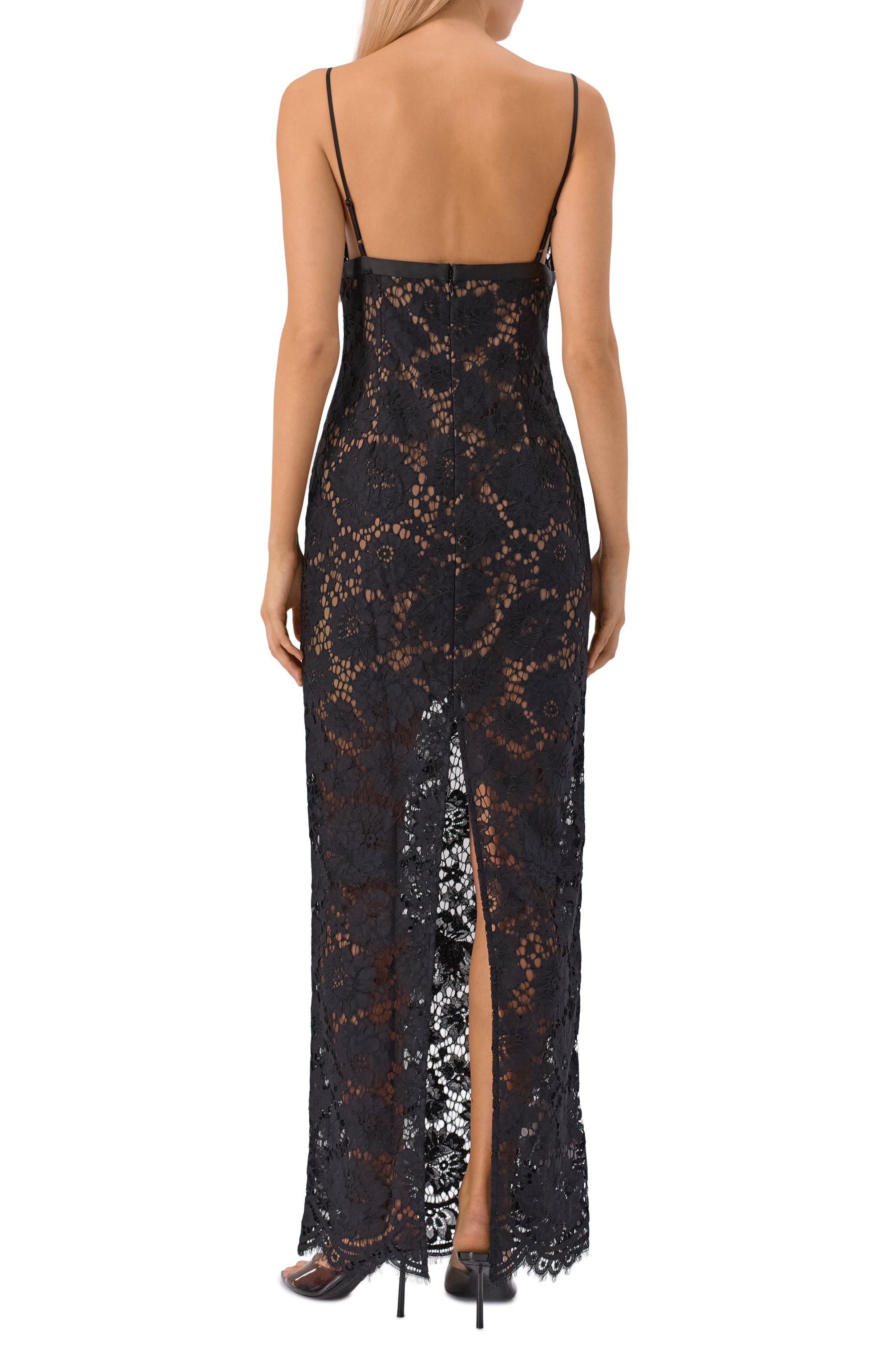 Платье SELF-PORTRAIT черного цвета по цене 92500 руб., арт. AW25096XB, фото 3 Платье SELF-PORTRAIT, арт. AW25096XB, фото 3