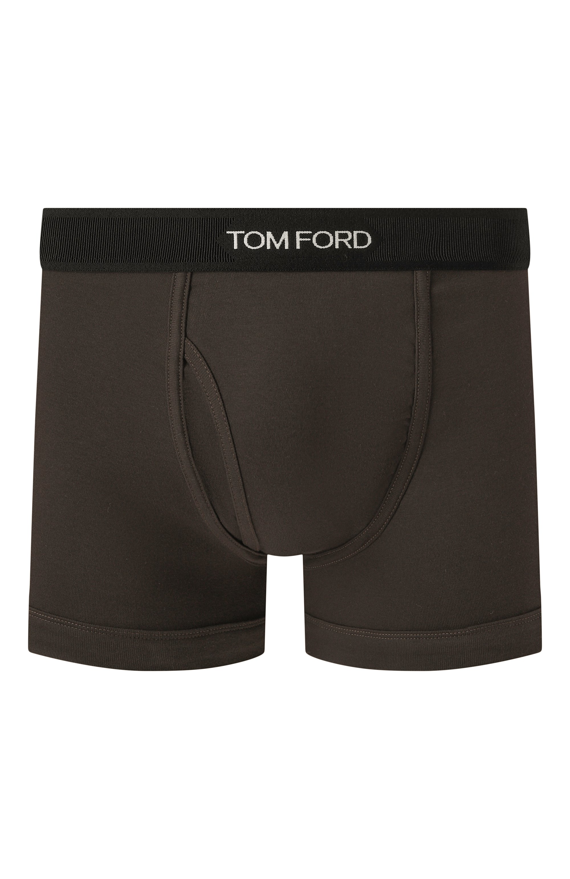 Хлопковые боксеры TOM FORD темно-коричневого цвета по цене 9950 руб., арт. T4LC3/104, фото 1 Хлопковые боксеры TOM FORD, арт. T4LC3/104, фото 1