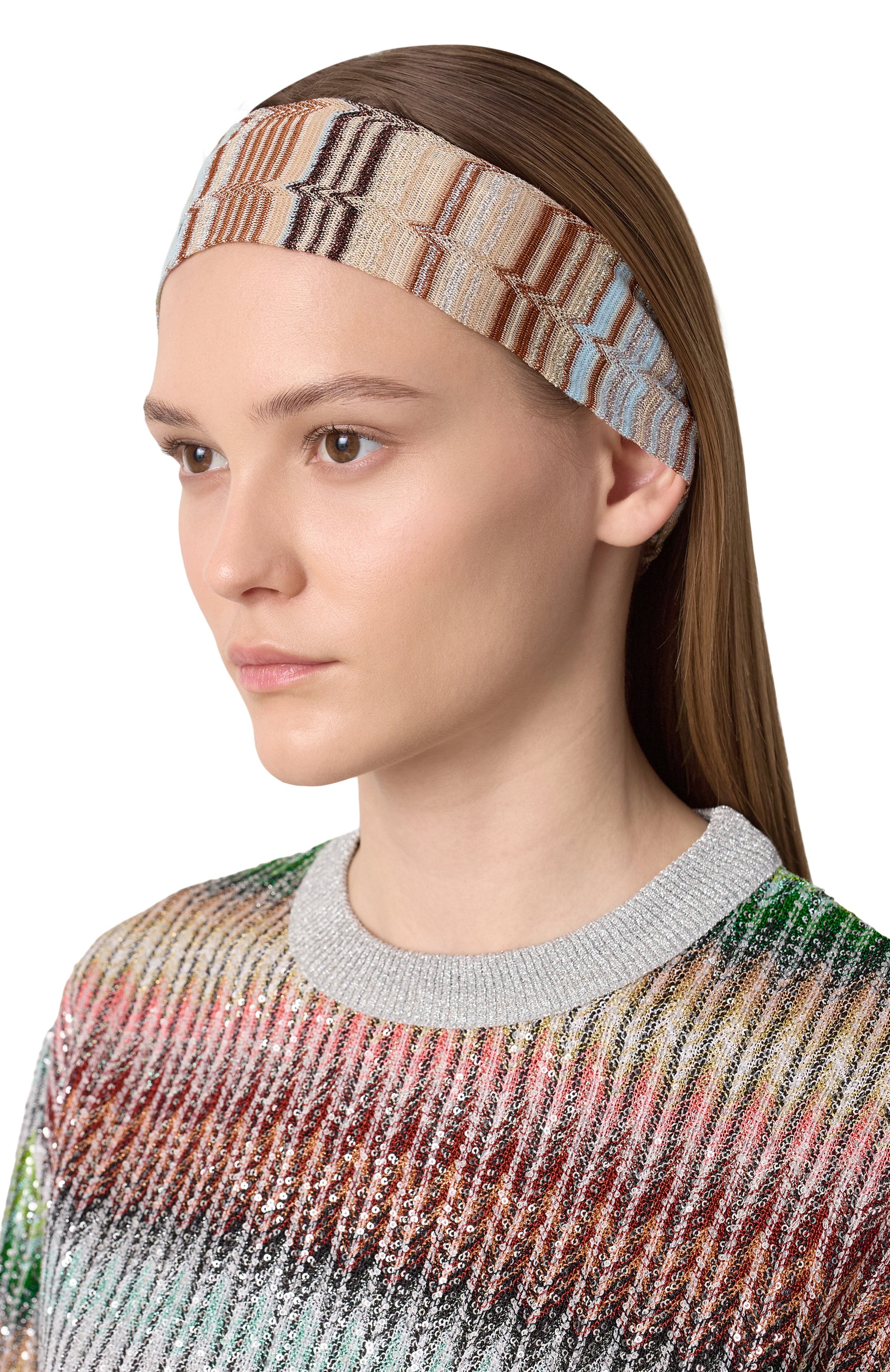 Повязка на голову из вискозы и хлопка MISSONI, арт. FC00VMDA125, фото 2