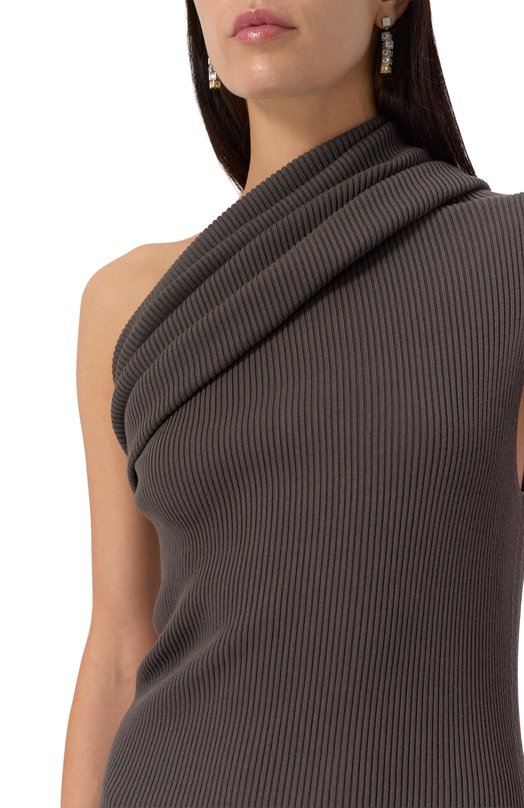 Платье из вискозы Rick Owens RP02E4627/RIBVI Серый  RP02E4627/RIBVI Фото 5
