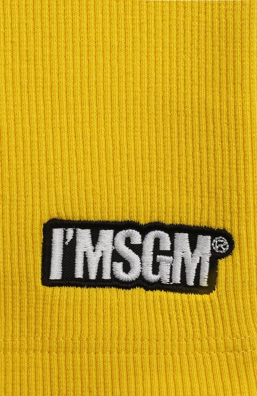 Хлопковые шорты MSGM kids Жёлтый, фото 3