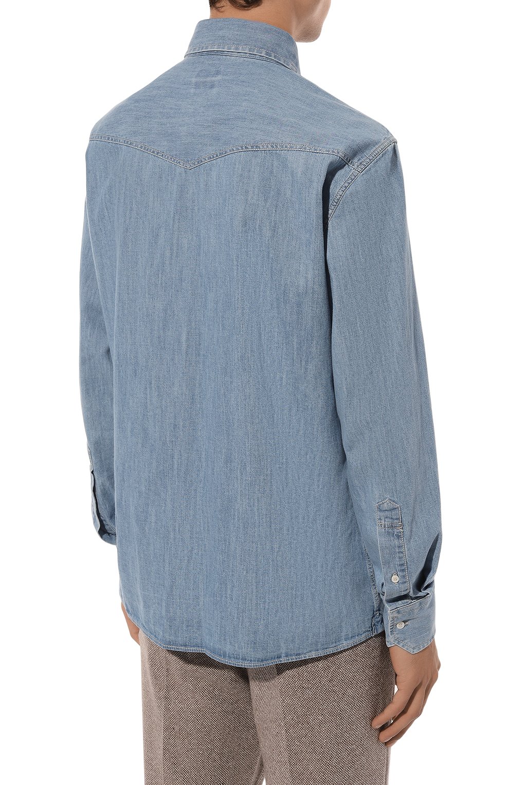 Джинсовая рубашка BRUNELLO CUCINELLI, арт. MH1924008, фото 4