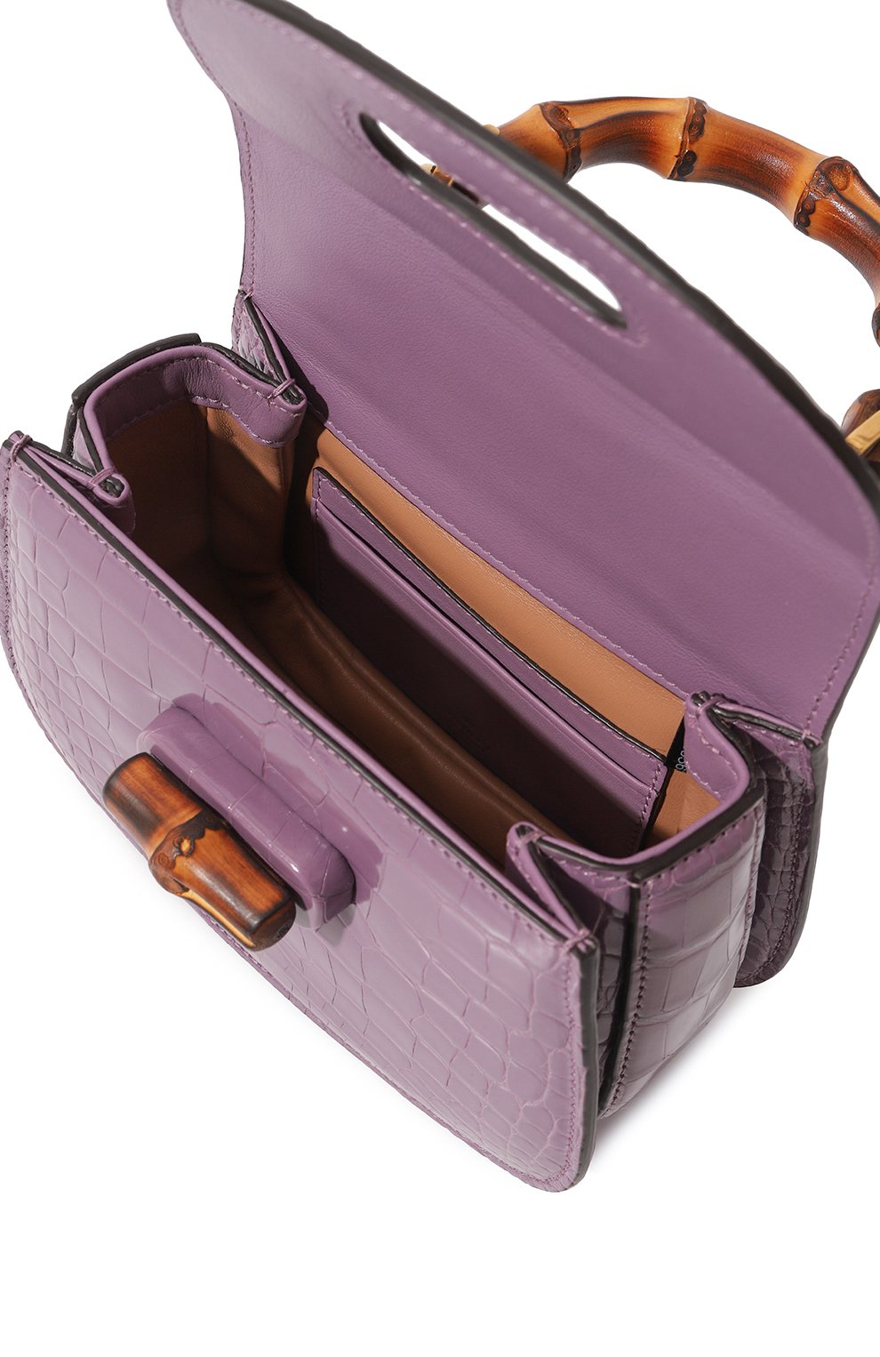 Сумка bamboo 1947 из кожи аллигатора GUCCI, арт. 686858 E1KIT, фото 5