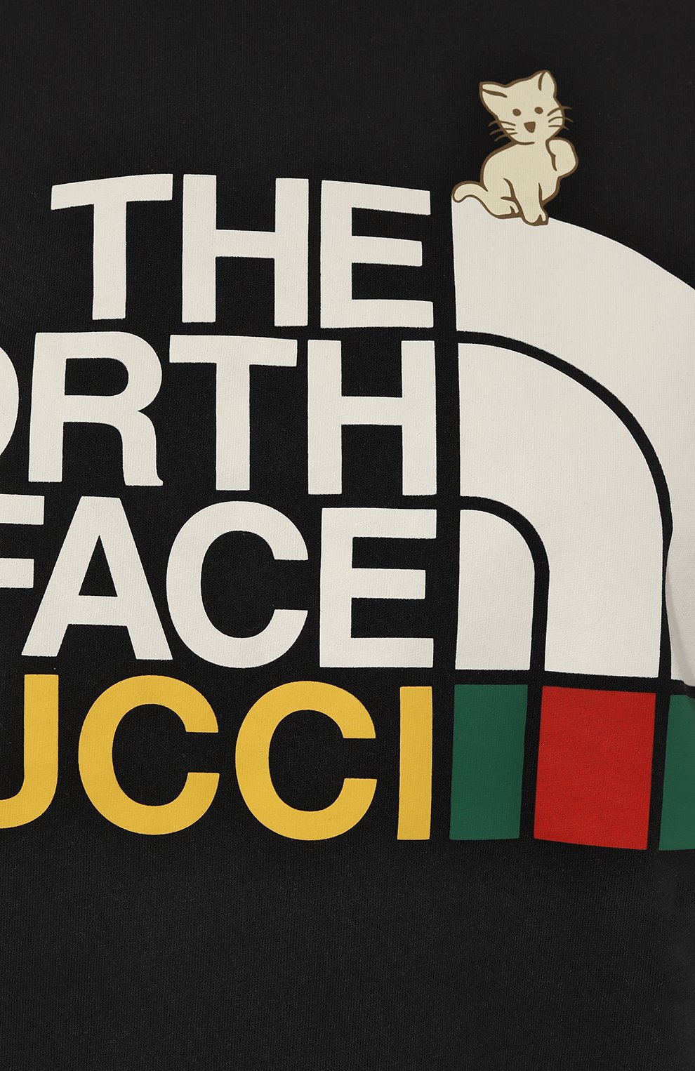 Хлопковая футболка the north face x gucci GUCCI, арт. 615044 XJDTG, фото 5