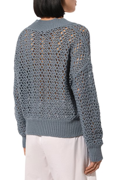 Хлопковый пуловер BRUNELLO CUCINELLI, арт. MJ0343602P, фото 4