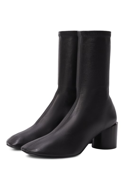 Кожаные ботильоны Jil Sander J16WU0072/P1758 Чёрный J16WU0072/P1758