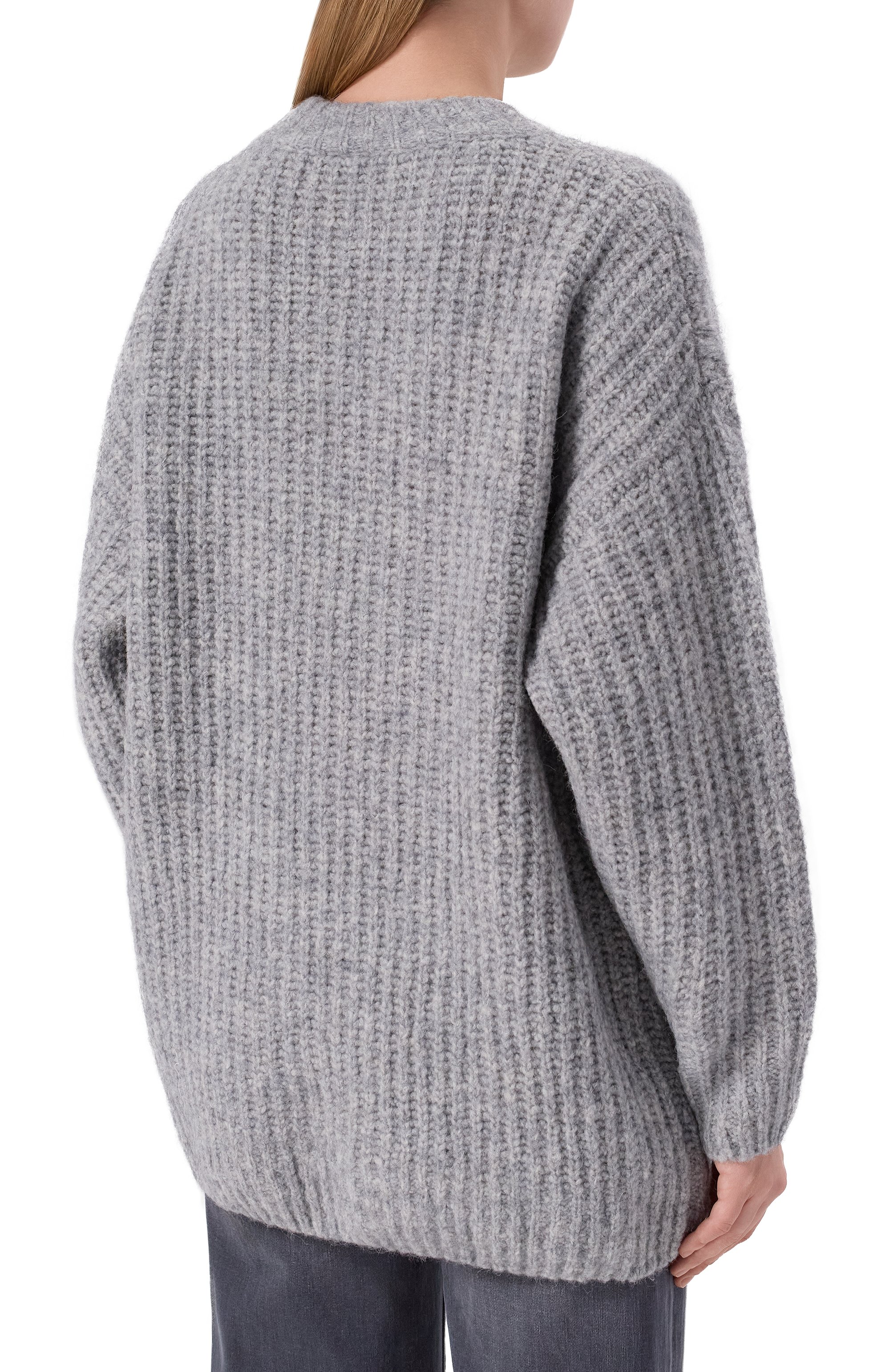 Свитер HUGO серого цвета по цене 26950 руб., арт. 50548245, фото 4 Свитер HUGO, арт. 50548245, фото 4