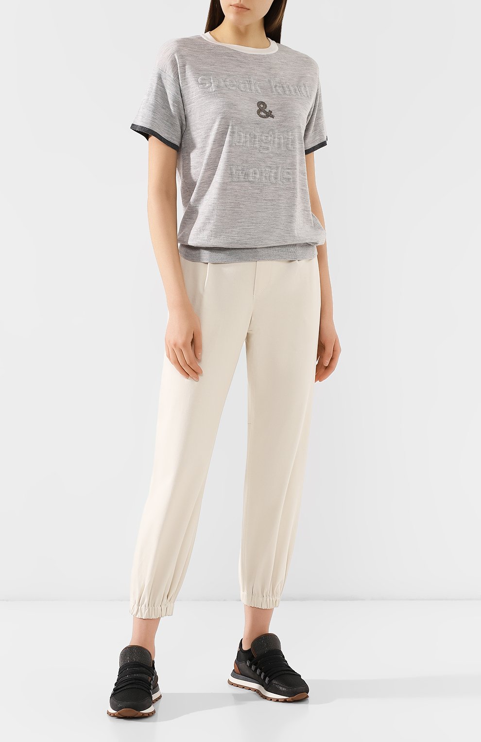 Футболка из смеси шерсти и кашемира BRUNELLO CUCINELLI, арт. M14812700P, фото 2