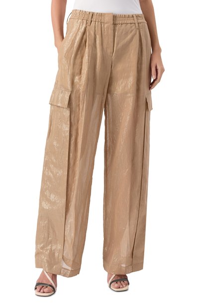 Хлопковые брюки-карго BRUNELLO CUCINELLI бежевого цвета по цене 369500 руб., арт. MP950P8998, фото 3 Хлопковые брюки-карго BRUNELLO CUCINELLI, арт. MP950P8998, фото 3